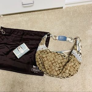Coach purse with matching wallet and dust bag